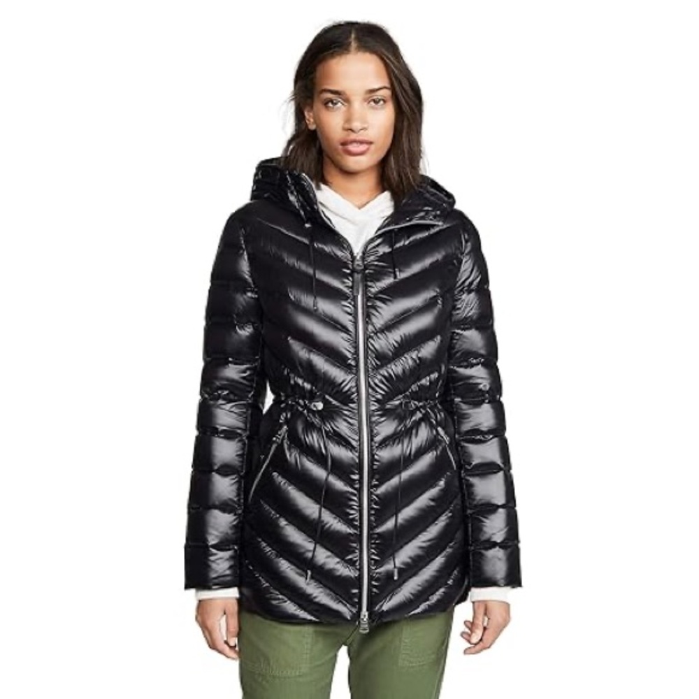 Mackage TARA Packable Black Puffer Jacket with Chevron Quilting